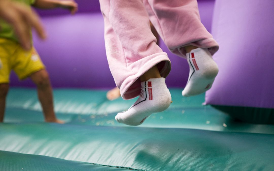 children on bouncy castle